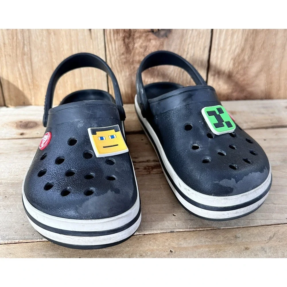 Crocs Gibbitz Minecraft Size 13 Kids Black